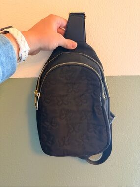 Black Quilted Crossbody Sling Bag - Comfortable Everyday Carry